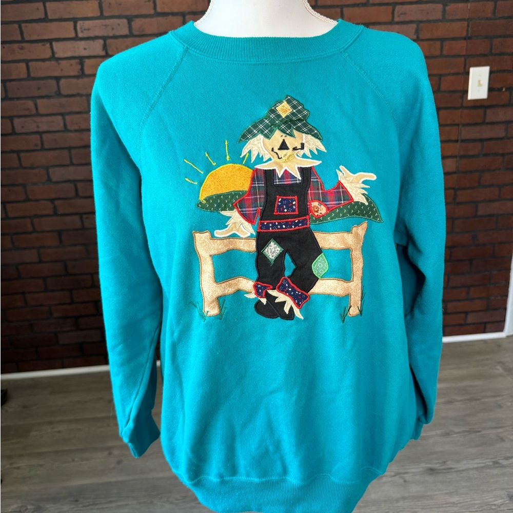 Homemade Hanes Her Way‎ Scarecrow Crewneck Large